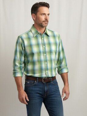 Georg Roth Ombre Print Cotton Shirt Men's XL